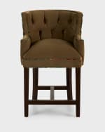 Image 2 of 6: Haute House Peacock Tufted 27" Counter Stool