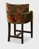 Image 4 of 6: Haute House Peacock Tufted 27" Counter Stool