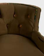 Image 5 of 6: Haute House Peacock Tufted 27" Counter Stool