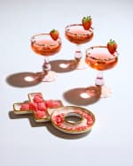 Image 5 of 6: MacKenzie-Childs Rosy Check Coupe Glass