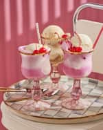Image 3 of 9: MacKenzie-Childs Rosy Check Wine Glass