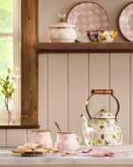 Image 3 of 5: MacKenzie-Childs Rosy Check Enamel Squashed Pot