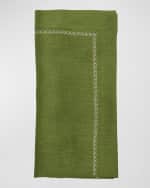 Image 3 of 3: Kim Seybert Classic Spring Green Linen Napkin
