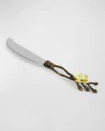 Image 5 of 6: Michael Aram Gold Orchid Cheeseboard with Knife 