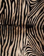 Image 5 of 6: Four Hands Zebra Printed Hair on Hide Rug, 5' x 8'