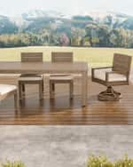 Image 3 of 3: Sunset West Laguna Outdoor Swivel Dining Chair