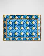 Image 2 of 2: Jonathan Adler Basketweave Rectangle Tray 