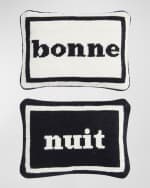Image 1 of 3: Jonathan Adler Bonne Nuit Needlepoint Pillows, Set of 2 
