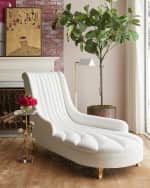 Image 2 of 7: Haute House Thea Channel-Tufted Chaise