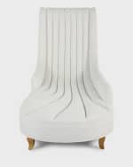 Image 3 of 7: Haute House Thea Channel-Tufted Chaise