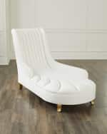 Image 1 of 7: Haute House Thea Channel-Tufted Chaise
