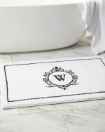 Image 3 of 3: Graccioza Egoist "W" Monogrammed Bath Rug