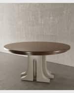 Image 3 of 6: Casa Ispirata Aqueduct 60" Round Dining Table