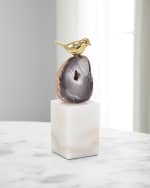 Image 1 of 3: John-Richard Collection Large Agate Roost Sculpture on Marble Base