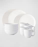 Image 1 of 3: Juliska Puro Coupe 16-Piece Place Setting - Whitewash 