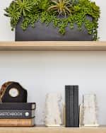 Image 2 of 3: ANNA New York Fim Geo Quartz and Aluminum Bookends 