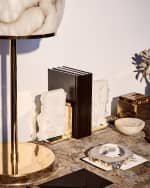 Image 3 of 3: ANNA New York Fim Geo Quartz and Aluminum Bookends 