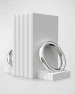 Image 1 of 3: ANNA New York Marble Ring Bookends, Set of 2 