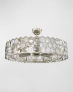 Image 2 of 2: John-Richard Collection Arregio 40" 8-Light Crystal Chandelier with Fan