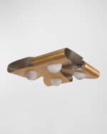 Image 2 of 5: John-Richard Collection Dobrar 4-Light Flush Mount/Wall Sconce, 30" Square