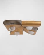 Image 4 of 5: John-Richard Collection Dobrar 4-Light Flush Mount/Wall Sconce, 30" Square