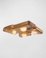 Image 1 of 5: John-Richard Collection Dobrar 4-Light Flush Mount/Wall Sconce, 30" Square