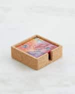 Image 1 of 3: Global Views Fused Floral Coasters, Set of 4 