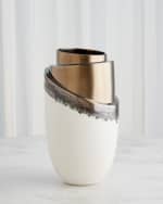 Image 1 of 2: Global Views Slant Stack Large Vase - 16"