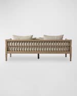 Image 3 of 6: Four Hands Amero Washed Brown Outdoor Sofa, 84"