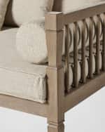 Image 4 of 6: Four Hands Amero Washed Brown Outdoor Sofa, 84"