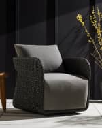 Image 1 of 5: Four Hands Geneva Outdoor Swivel Chair