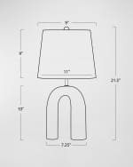 Image 5 of 5: Regina Andrew Slinky Marble Table Lamp