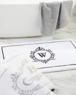 Image 4 of 4: Graccioza Egoist "B" Monogrammed Bath Rug