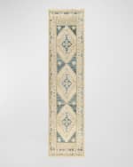Image 1 of 3: Surya Rugs Anadolu Teal Hand-Knotted Runner, 2' x 10'