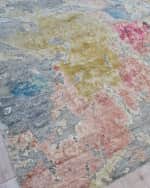 Image 3 of 7: Exquisite Rugs Floor Art Hand-Knotted Silver & Blush Rug, 6' x 9'