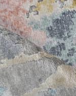 Image 4 of 7: Exquisite Rugs Floor Art Hand-Knotted Silver & Blush Rug, 8' x 10'