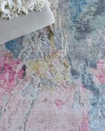 Image 7 of 7: Exquisite Rugs Floor Art Hand-Knotted Silver & Blush Rug, 8' x 10'