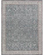Image 1 of 7: Exquisite Rugs Heritage Power-Loomed Blue & Rust Rug, 8' x 10'