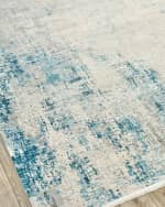Image 3 of 8: Exquisite Rugs Mercuri Power-Loomed Blue & Silver Rug, 9' x 12'