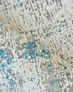 Image 4 of 8: Exquisite Rugs Mercuri Power-Loomed Blue & Silver Rug, 9' x 12'