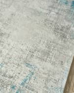 Image 6 of 8: Exquisite Rugs Mercuri Power-Loomed Blue & Silver Rug, 9' x 12'