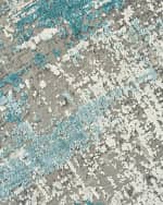 Image 5 of 8: Exquisite Rugs Mercuri Power-Loomed Blue & Silver Rug, 9' x 12'