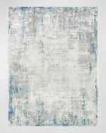 Image 8 of 8: Exquisite Rugs Mercuri Power-Loomed Blue & Silver Rug, 9' x 12'