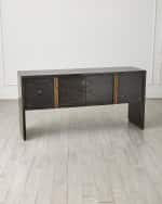 Image 4 of 5: Global Views Horn Inlay Console Table