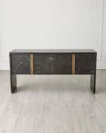 Image 1 of 5: Global Views Horn Inlay Console Table
