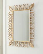 Image 3 of 3: Neiman Marcus Antiqued Brass Rectangle Mirror 