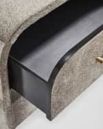 Image 5 of 5: Interlude Home Boden Hair on Hide Bedside Chest
