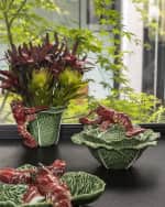 Image 3 of 3: Bordallo Pinheiro Cabbage with Lobsters Appetizer Plate, 14.5"