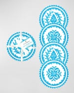 Image 2 of 2: Le Cadeaux Sicily Appetizer Plates, Set of 4