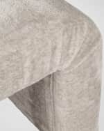 Image 5 of 6: Worlds Away Finch Channel-Tufted Chenille Stool